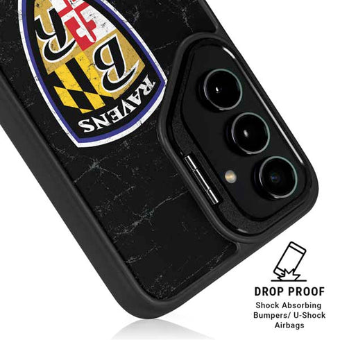 NFL Baltimore Ravens - Alternate Distressed Galaxy S25 Ultra Kickstand Case